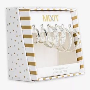 Mixit Hypoallergenic Hoop 3 Pair Earring Set